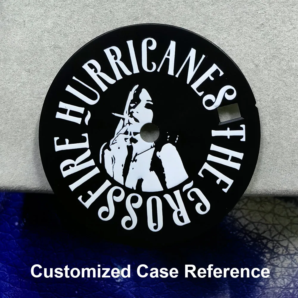 28,5-mm-Zifferblatt, geeignet für Uhren mit NH-35/36-Uhrwerk, Einzel- oder Doppelkalender, Uhrenteile, personalisierte Anpassung, LOGO/Namen/Foto, DIY – Detail 7