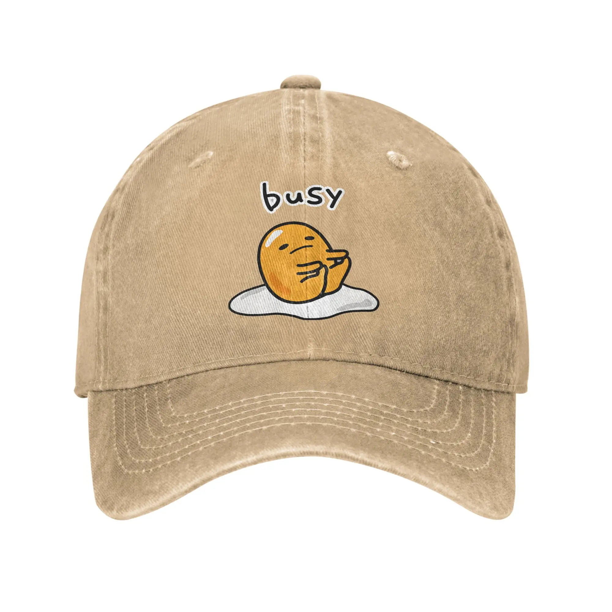 

Men Women Gudetama cartoon eggs Cap Wear Baseball Cap Vintage Trucker Hats Adjustable