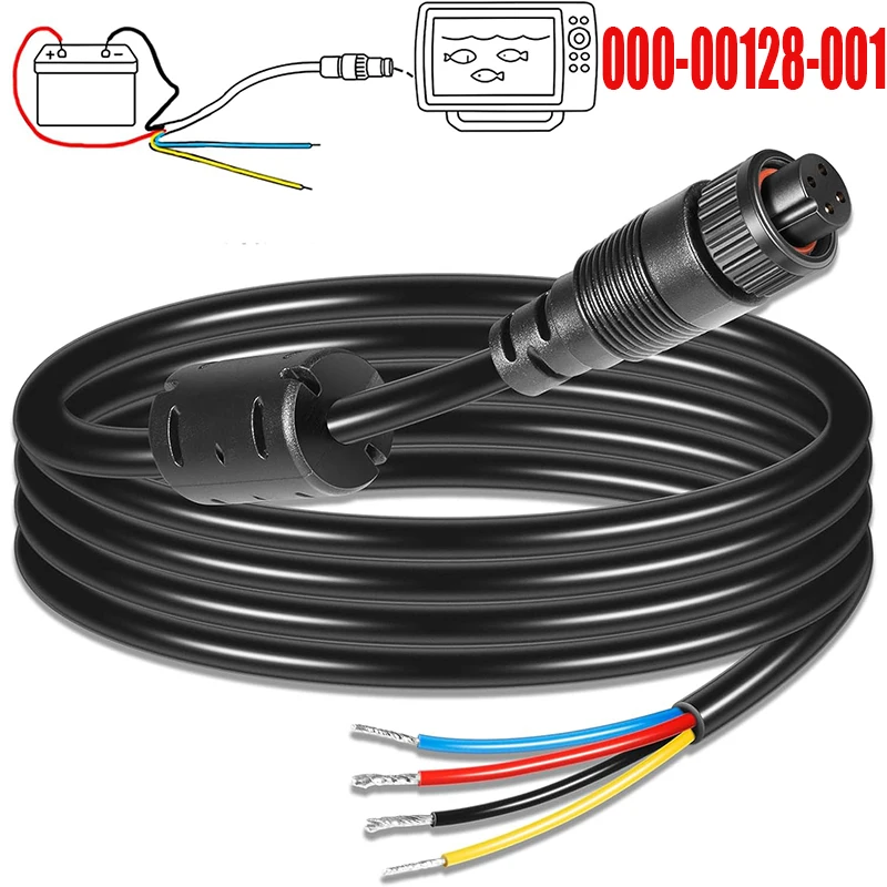 000-00128-001 4-Pin Power Cord Fits for Simrad GO9/12, Vulcan 7/9/12, NSS EVO3, ZEUS2,ZEUS3, for Control Bus & External Alarm