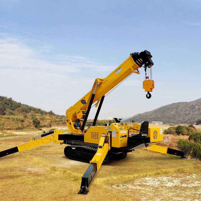Super Strong Spider Crane Small Crawler Hydraulic Lifter for Rooftop Construction Heavy Lifting 5Ton Customized High Quality