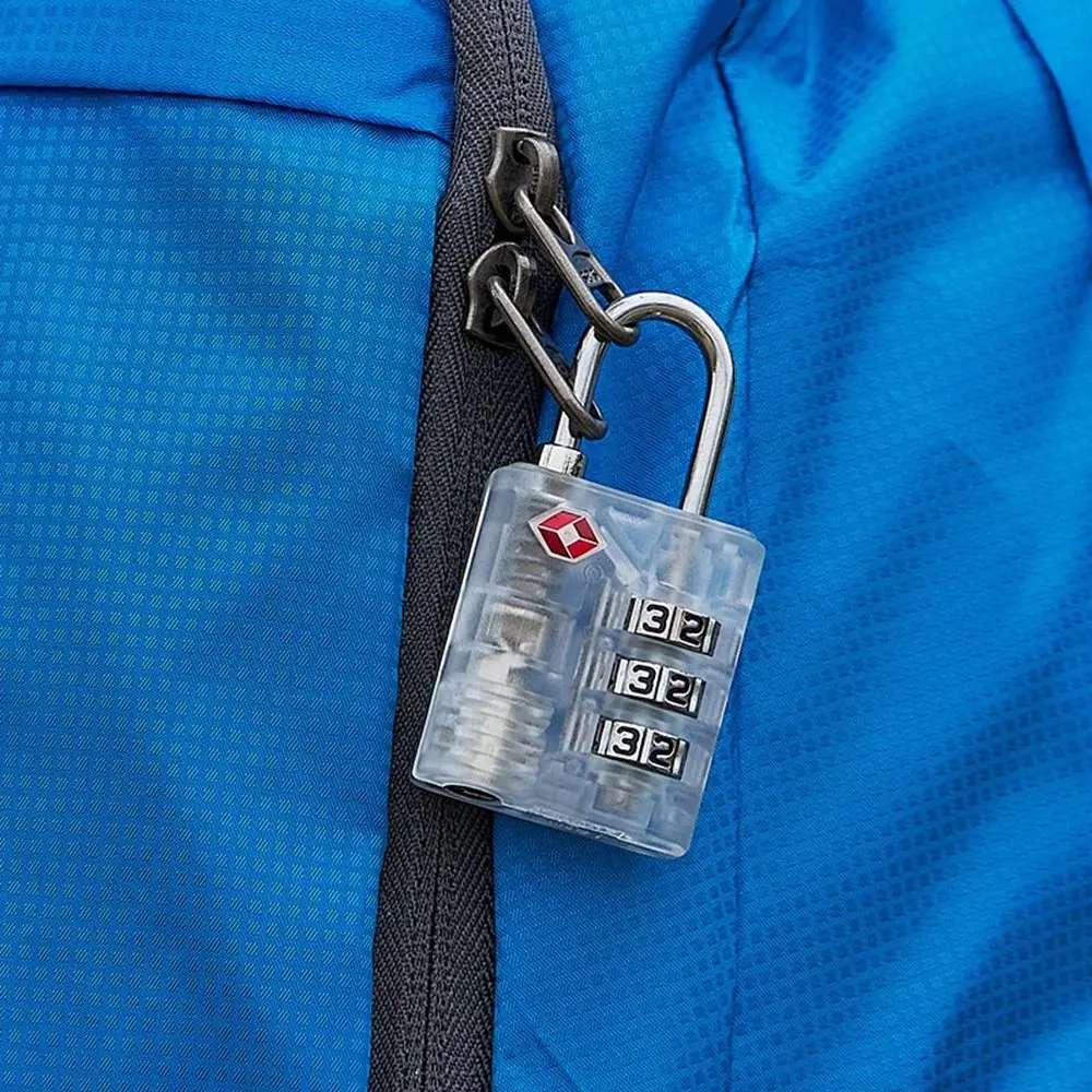 المحمولة TSA 3 أرقام قفل مجمع أداة الأمن الشفاف الجمارك قفل بكلمة مرور مكافحة سرقة قفل خزانة للسفر
