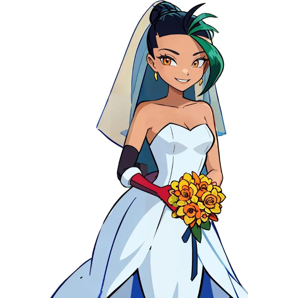 Nemona Wedding Bride Anime Girl Vinyl Sticker 18cm, Weatherproof Decal for Car Motorcycle Helmet Laptop Window