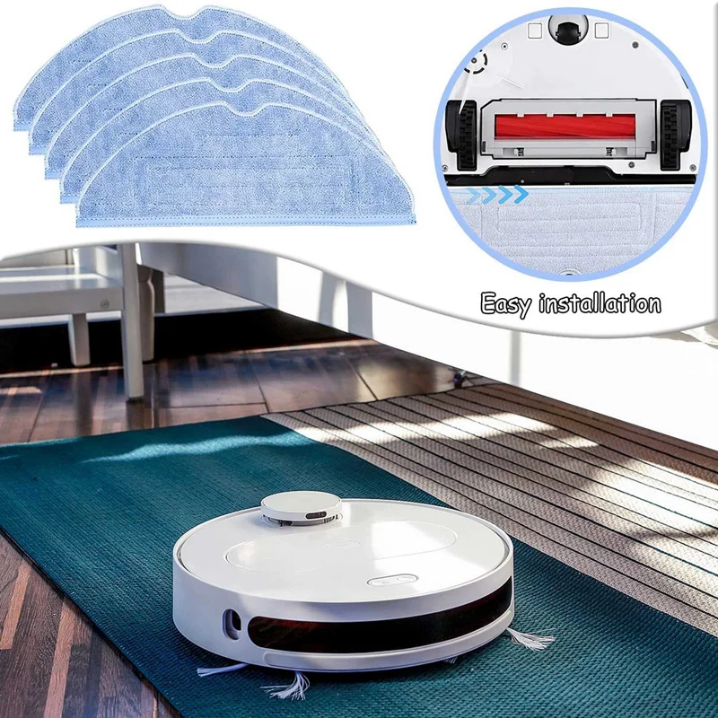 Panni per mocio per Xiaomi Roborock S7 S7plus T7 T7plus T7splus accessori per aspirapolvere Mop con spazzola riutilizzabile e lavabile