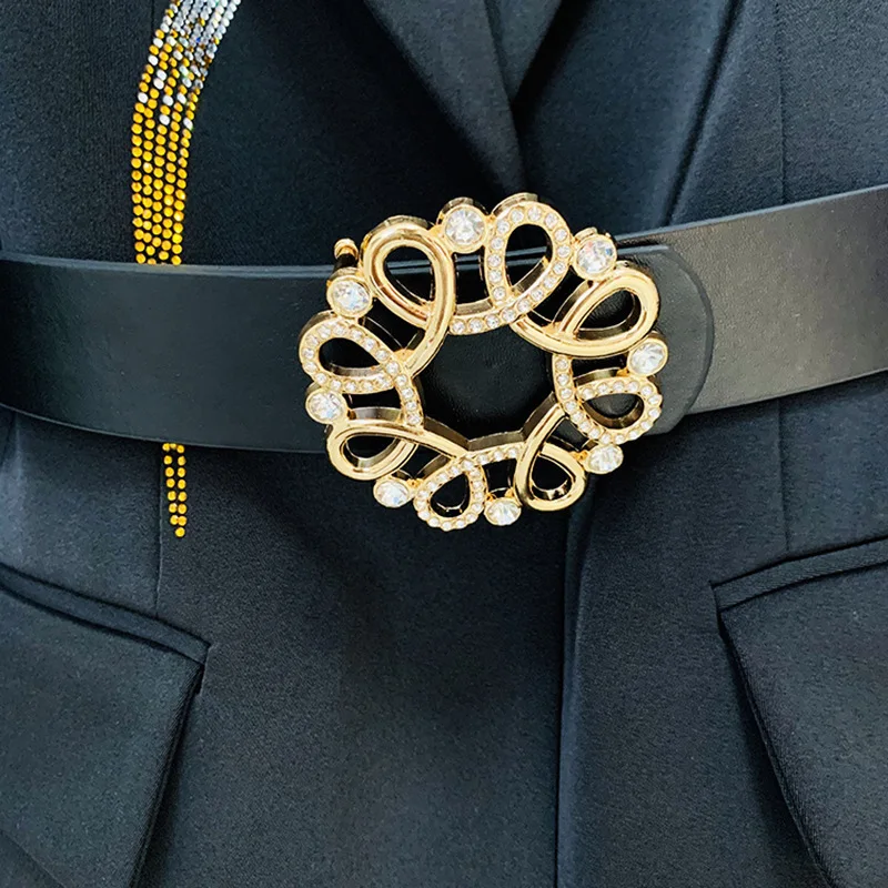 HKSH automne nouvelles femmes deux pièces costume ensemble noir élégant mode coloré diamants ceintures Blazer manteau Chic Ins Flare pantalon HK12641