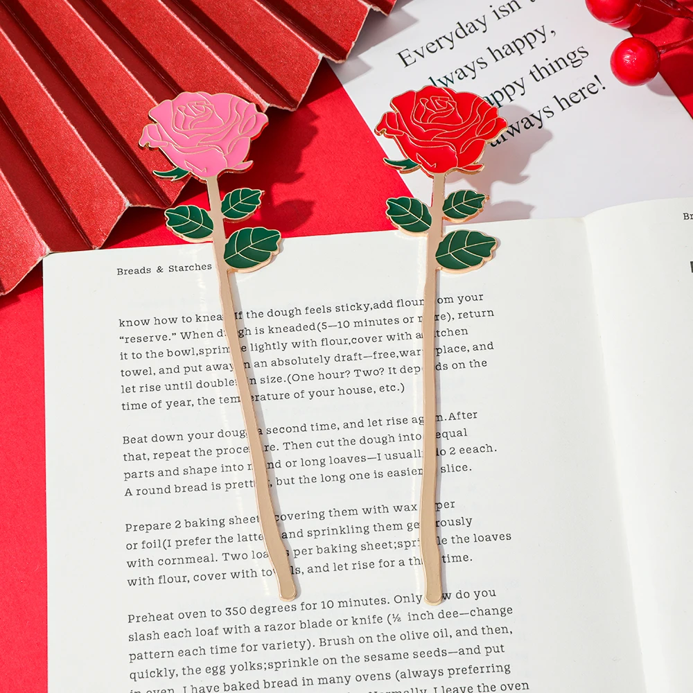 Roze metalen bladwijzer haarspeld, draagbaar kunstwerk voor boekenliefhebbers, perfect leescadeau voor vriendinnen haarspelddecoratie