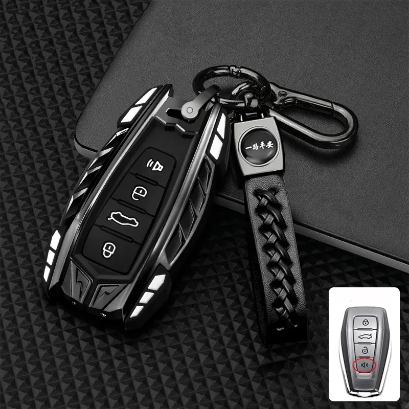 

Zinc Alloy Car Key Case Cover For Geely Okavango Coolray Atlas Monjaro Tugella Emgrand GT S Proton X50 X70 Remote Fob Holder