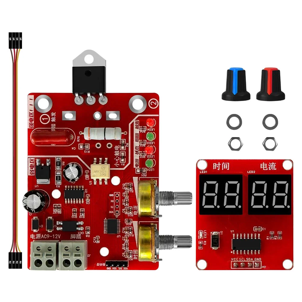 Display digital diy placa controladora painel soldador de ponto pcb circuito máquina de solda tempo corrente