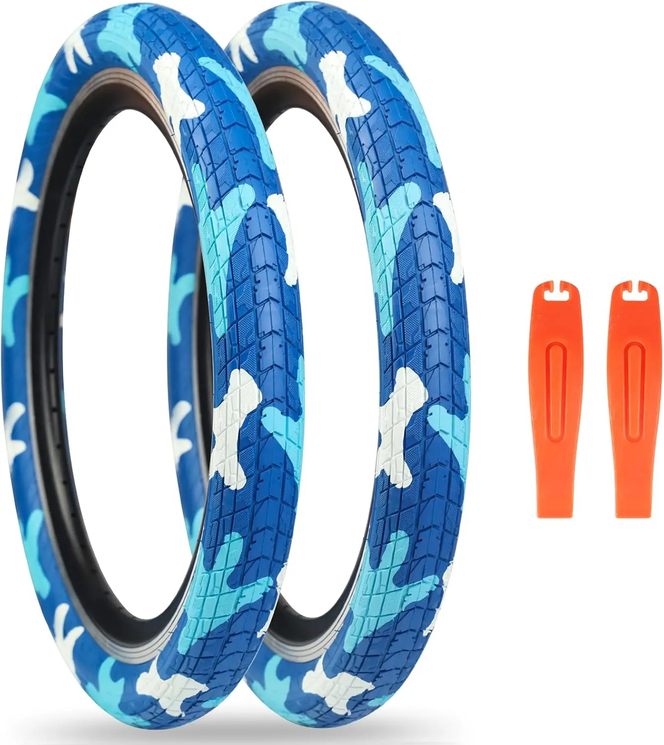 

ZUKKA20 x 2.125 Bike tire 2 Pack 20 Bike tire BMX Bike Tires Kids Blue 20" Bike Tires Folding Replacement Tires Fits Most Kids