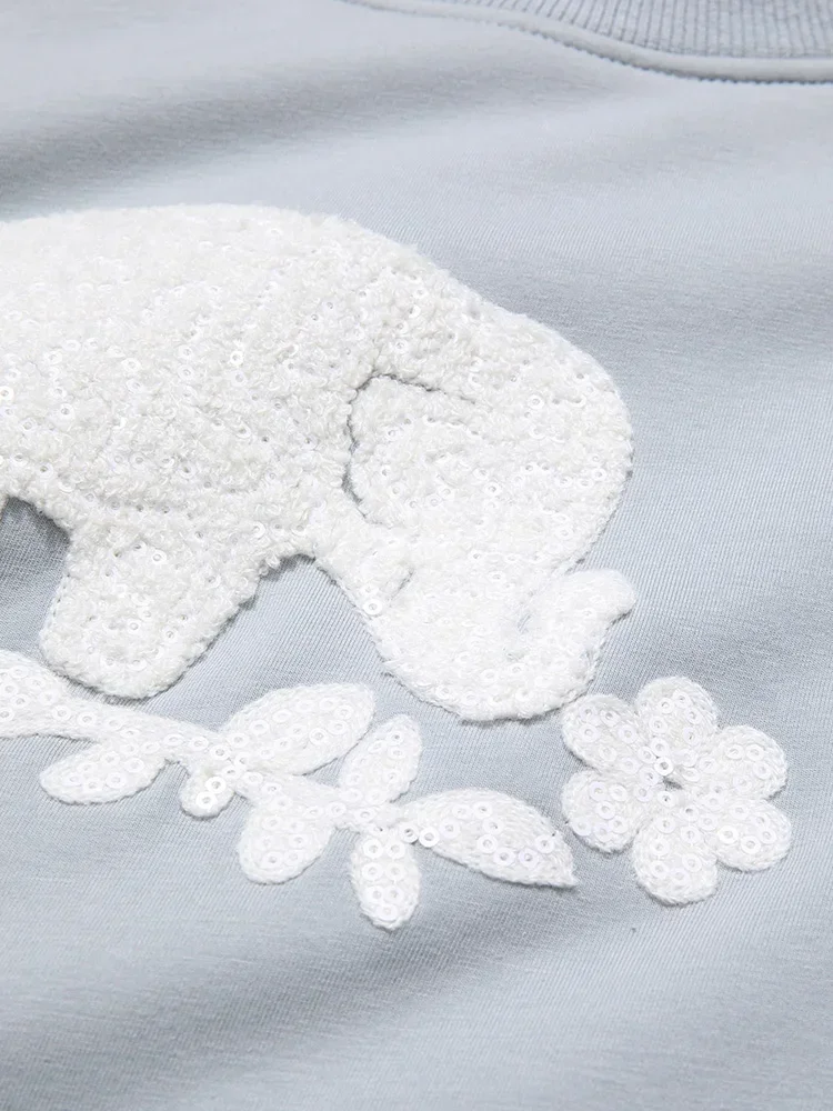 I BELIEVE YOU Fake Two Pieces Plus Women Hoodie Fleece Thickened Round Neck 2024 Winter New Gentle Sweatshirts 2233195403