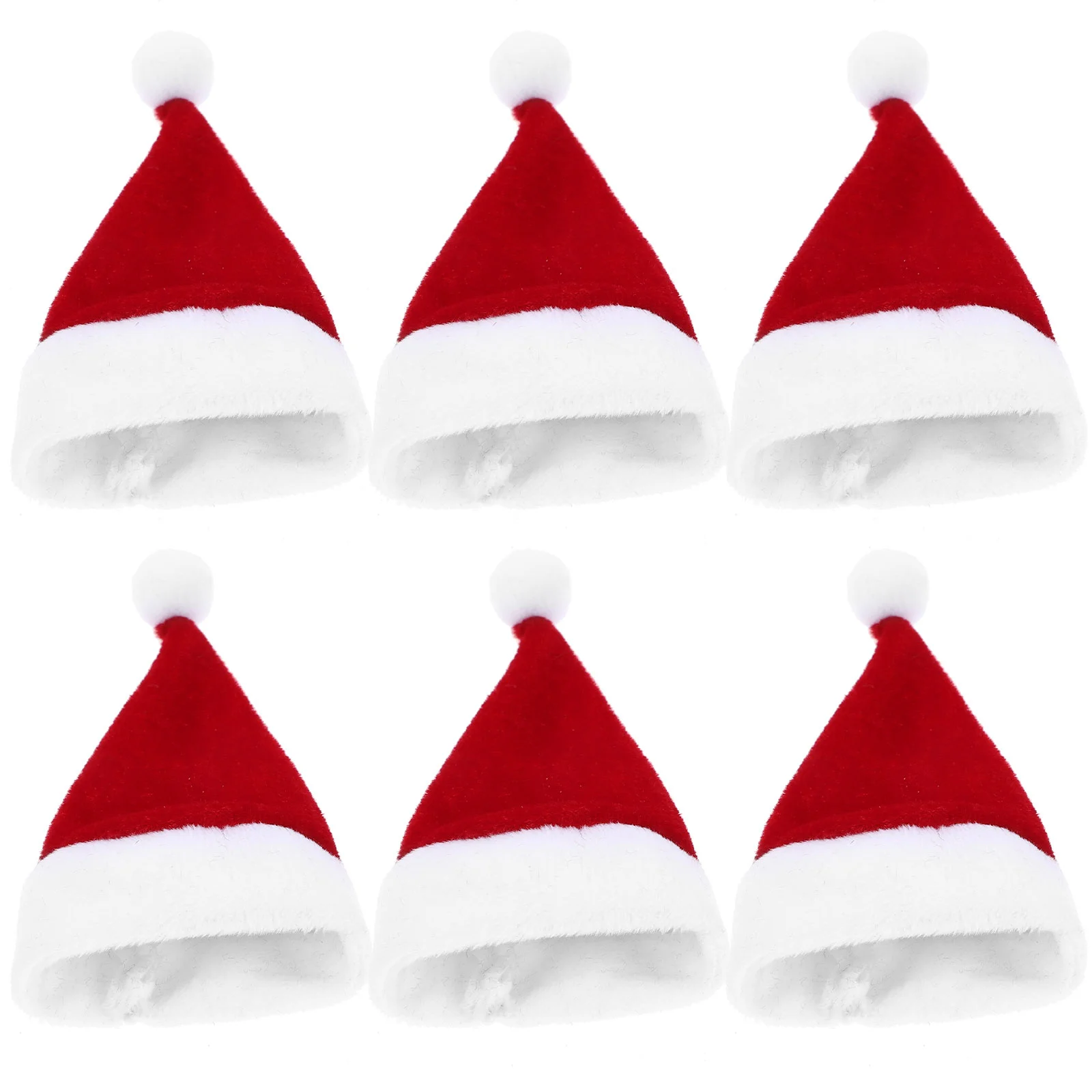 10 Pcs Mini Santa Hat Christmas Bottle Lollipop Decoration Supplies Kettle for Baby Cutlery Velvet Cloth Xmas Supply Cap