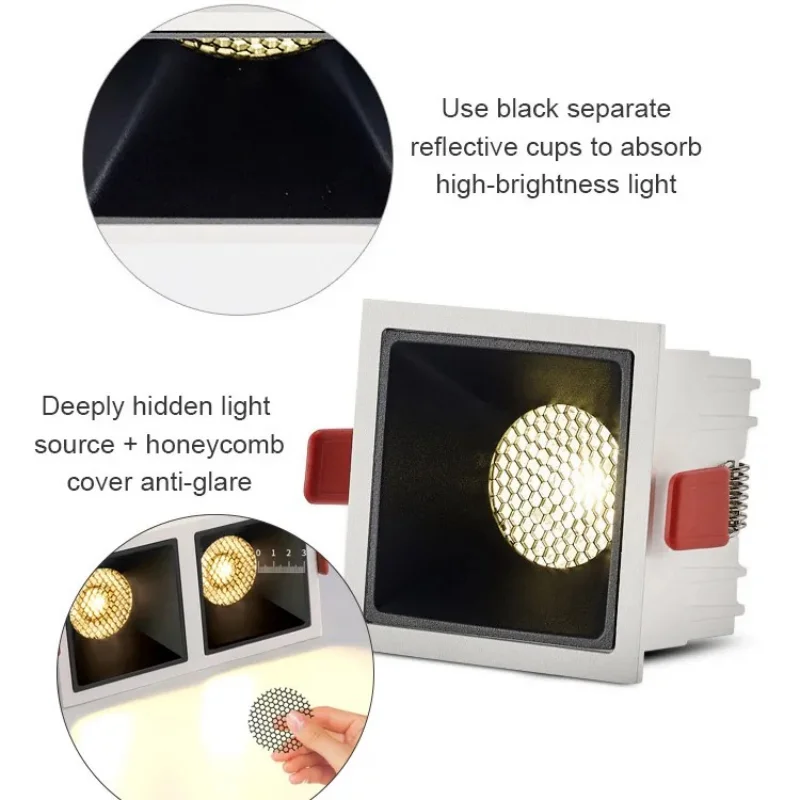 Modern Recessed Led Downlight Simple Led Ceiling Downlight Deep Anti-glare Indoor Led Spot Lighting For Home Office Stores Lamp