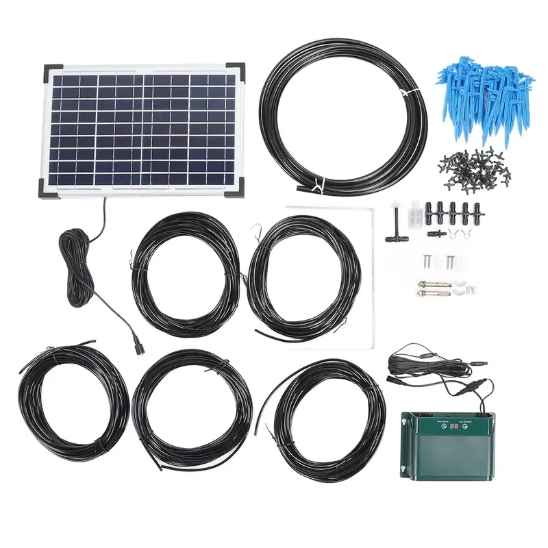 i DaringFish Solar1 Green/Black Garden Irrigation Solar-Powered Automatic Equipment Set Plant Watering System Drip Irrigators