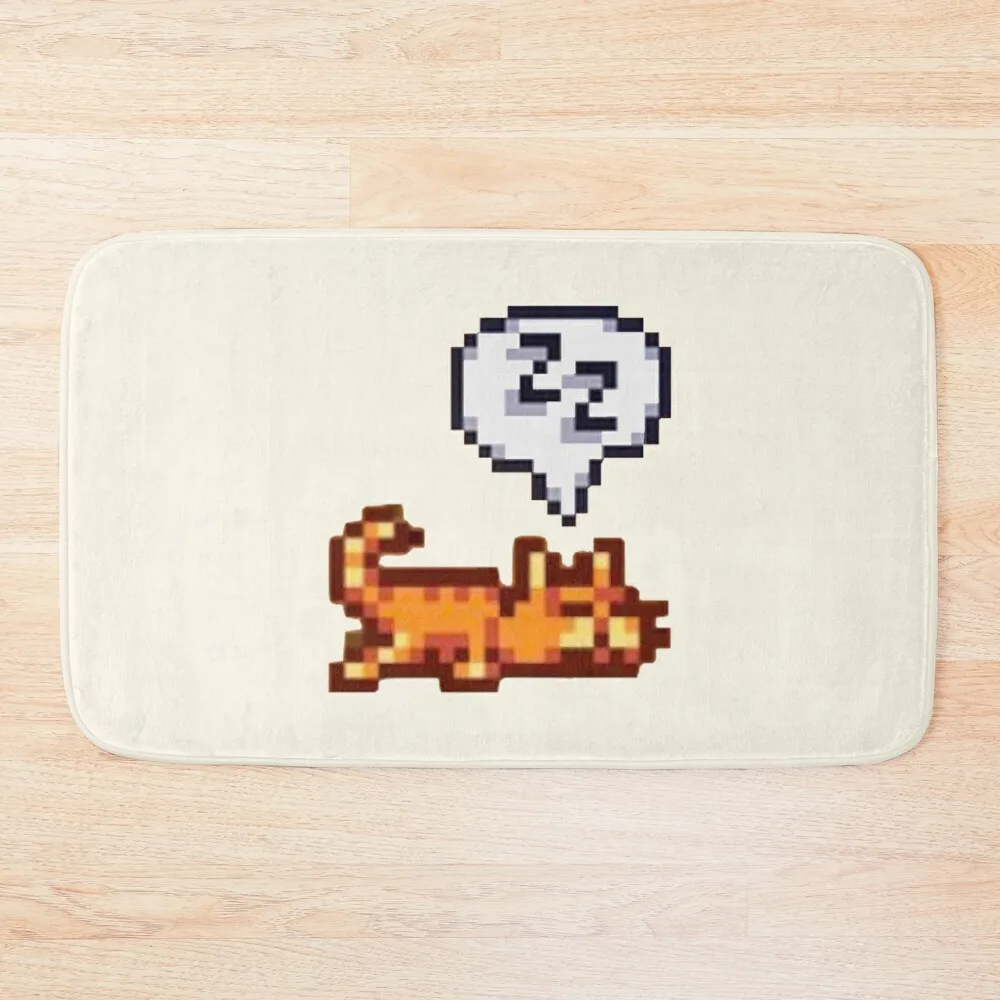 

Stardew Valley Sleeping Cat (Sploot) Bath Mat Bath Rugs For Bathroom Home Entrances Mat