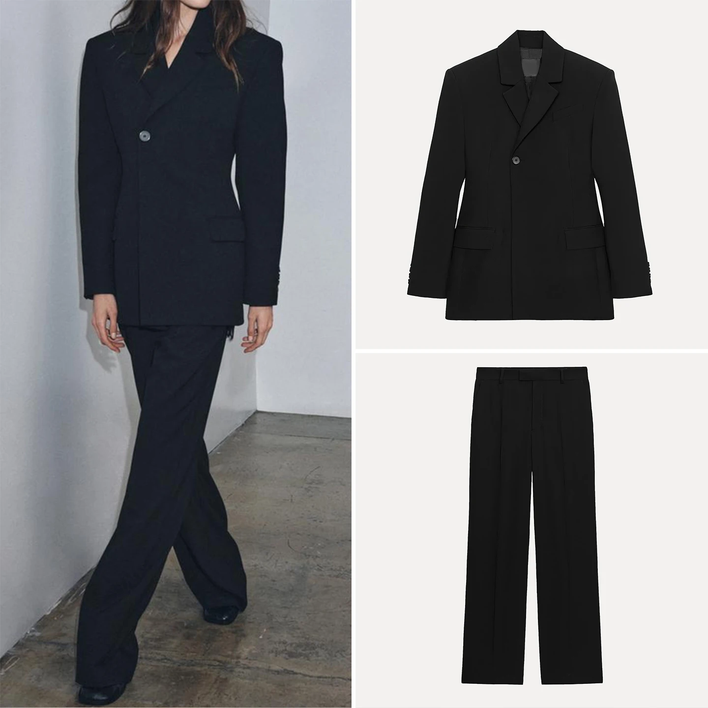 

Z Women's Faion Suit Set Straight Leg Pants Button Decorated Jaet Autumn 2025 Chinese Brand Adult Work orm