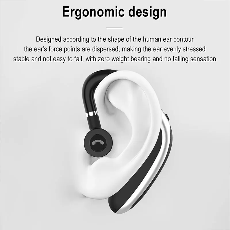 Bluetooth Headset V5.0 Ear-Hook Wireless Earphones K20 Business Headphones with Mic Earbuds Earpiece Mini Handsfree for Car Call