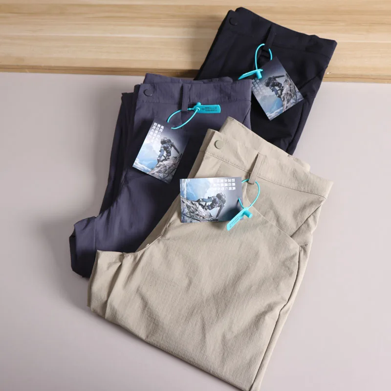 

Mens Casual Straight Leg Pants Spring Summer Wear Resistant Anti Wrinkle Water Repellent Elastic Breathable Sport Commute