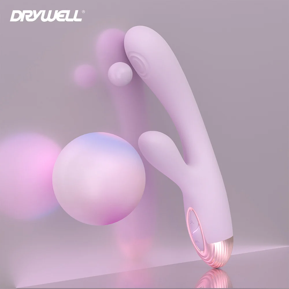 DRY WELL Vibrador de conejo con función de palmadita única Estimulador de clítoris Dildo Vibrador con 10 modos de vibración potentes Estimulador de