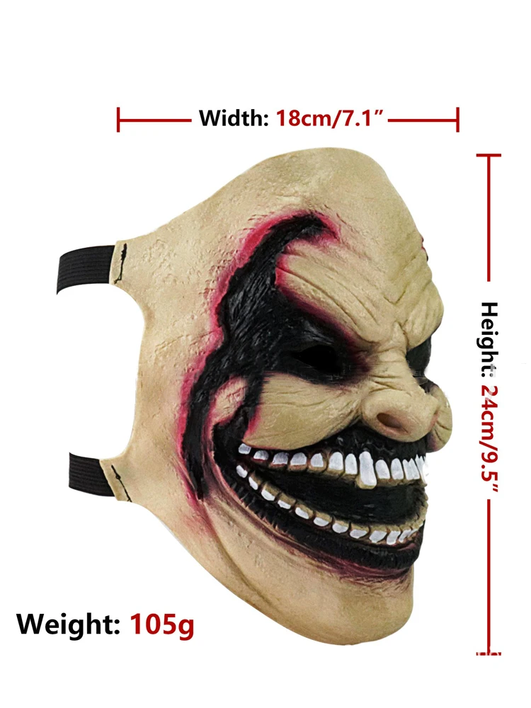 Máscara de payaso de terror para Halloween, tocado para Club, máscara de Carnaval para fiesta, Joker, Cosplay, asesino del diablo sangriento, Joker, casco de látex, accesorios de broma