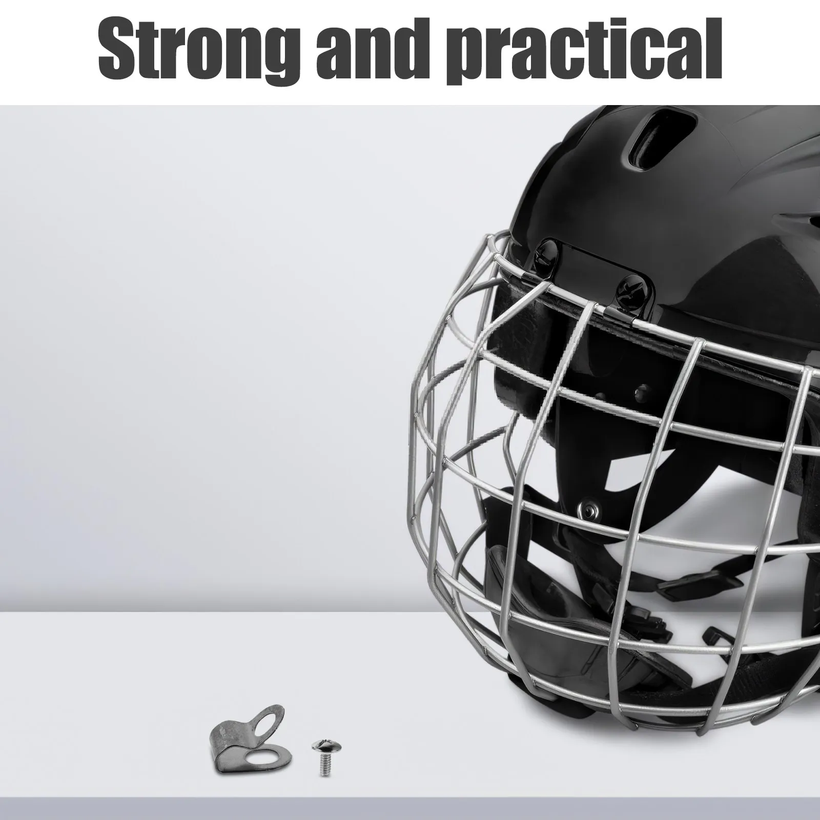 

20 шт. универсальных зажимов для крепления козырьков, металлические крепежные элементы, сменный ремонтный комплект для хоккейных козырьков