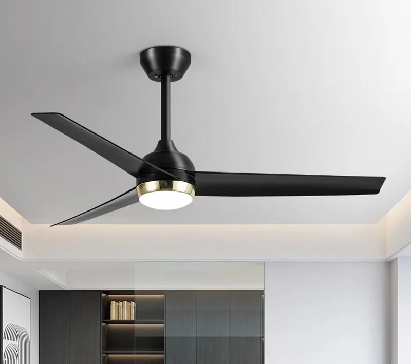 48Inch Nordic Living Room Fan Light  New Dining Room Ceiling Fan Light Pure Copper Motor Inverter Atmospheric Ceiling Modern LED