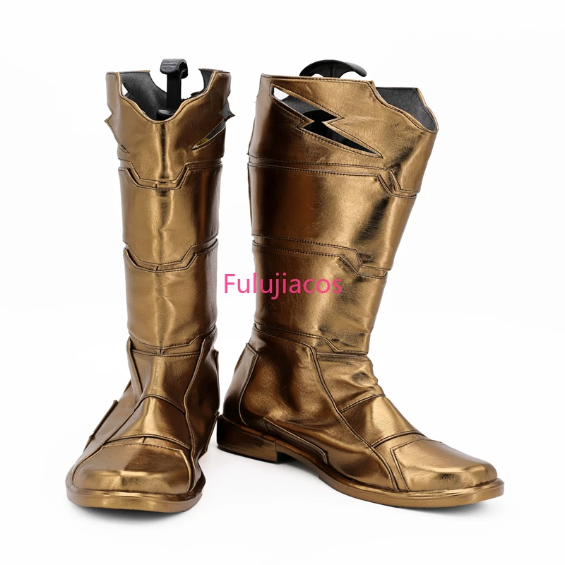 

Fulujiacos Shazam Cosplay Boots Comic Anime Halloween Party Game Cosplay Shoes Prop