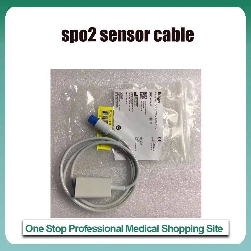 Original Drager patient monitor SpO2 intermediate cable 1m pulse oximetry spo2 sensor 3368433