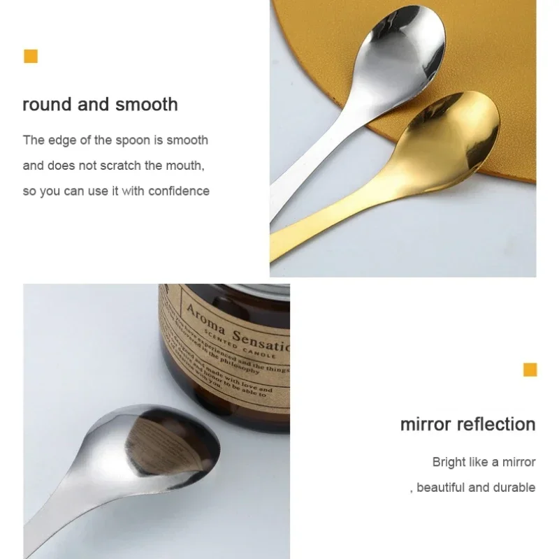 Xgnvpy Stainless Steel Hollow Heart-shaped Smiley Spoon Creative Cute Coffee Spoon Ice Cream Small Spoon Wedding Ceremony