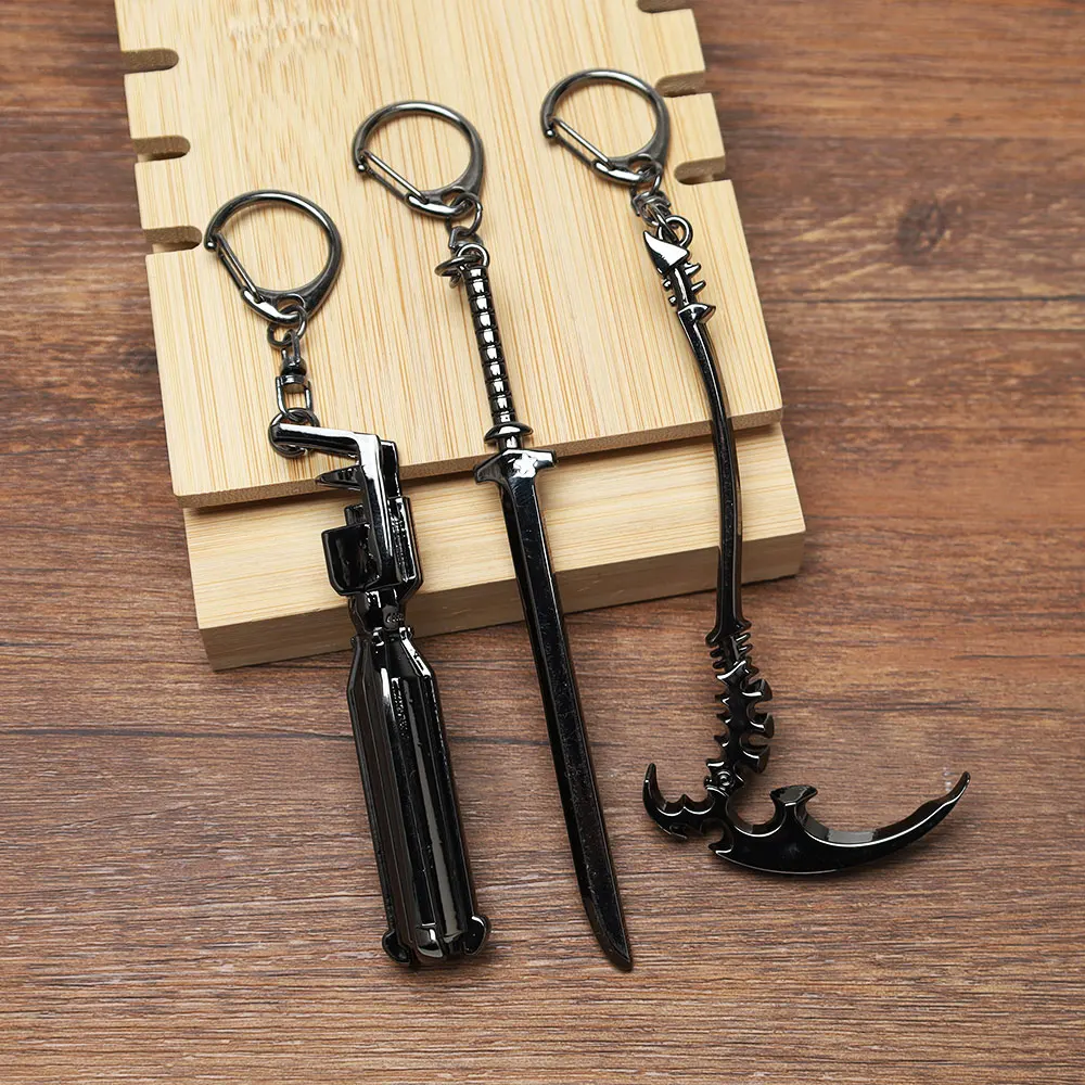 Anime BRS Death Scythe colgante llavero simulación Mini arma modelo Auto colgante accesorios Cosplay joyería regalo