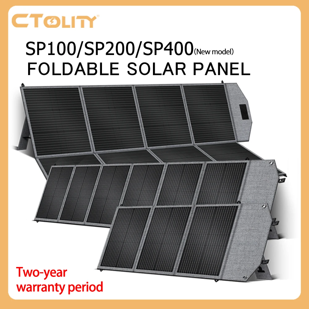 Panneau solaire portable pliable CTOLITY SP100/SP200/SP400 100W/200W/400W 20.5V 41V fabriqué avec une alimentation stable