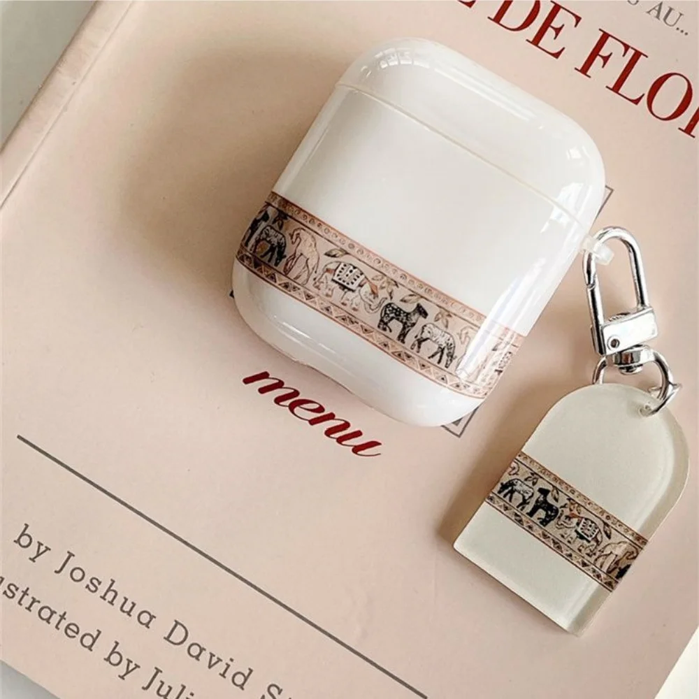 Estuche protector para auriculares inalámbricos, estuche para AirPods 3, pintura al óleo de animales de literatura Vintage, Bluetooth