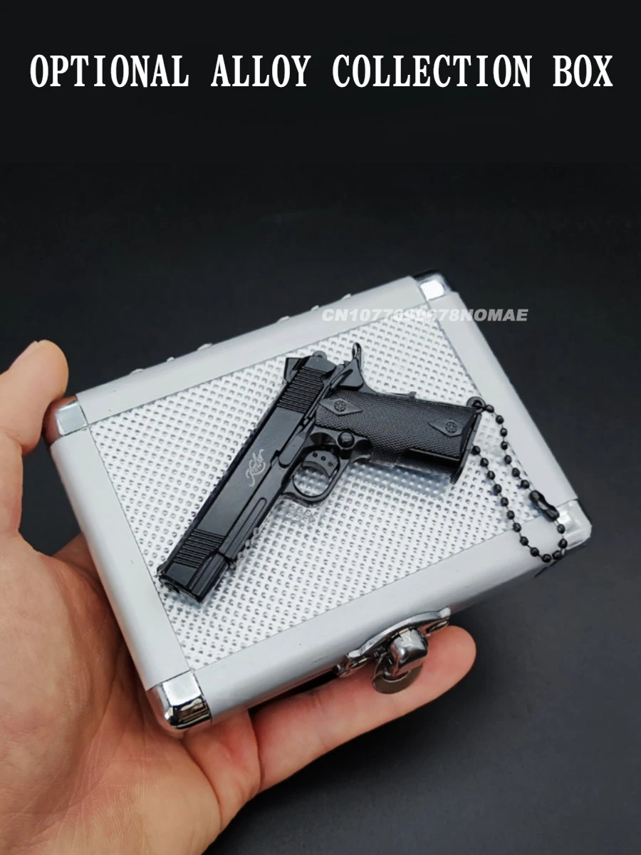 1:3 High Quality Metal Model Kimber 1911 Keychain Toy Gun Miniature Alloy Pistol Collection Toy Gift Pendant Anime Keychain