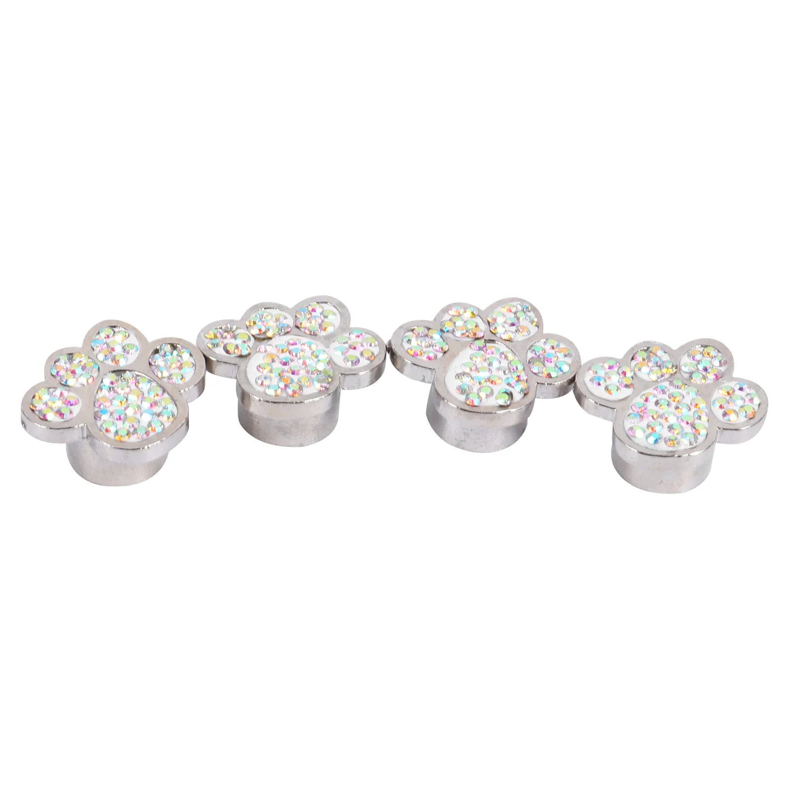 4 Pcs Valve Cap Nozzle Covers Universal Caps Creative Dust Bear Foot Spiracle Lids Full Diamond Convenient