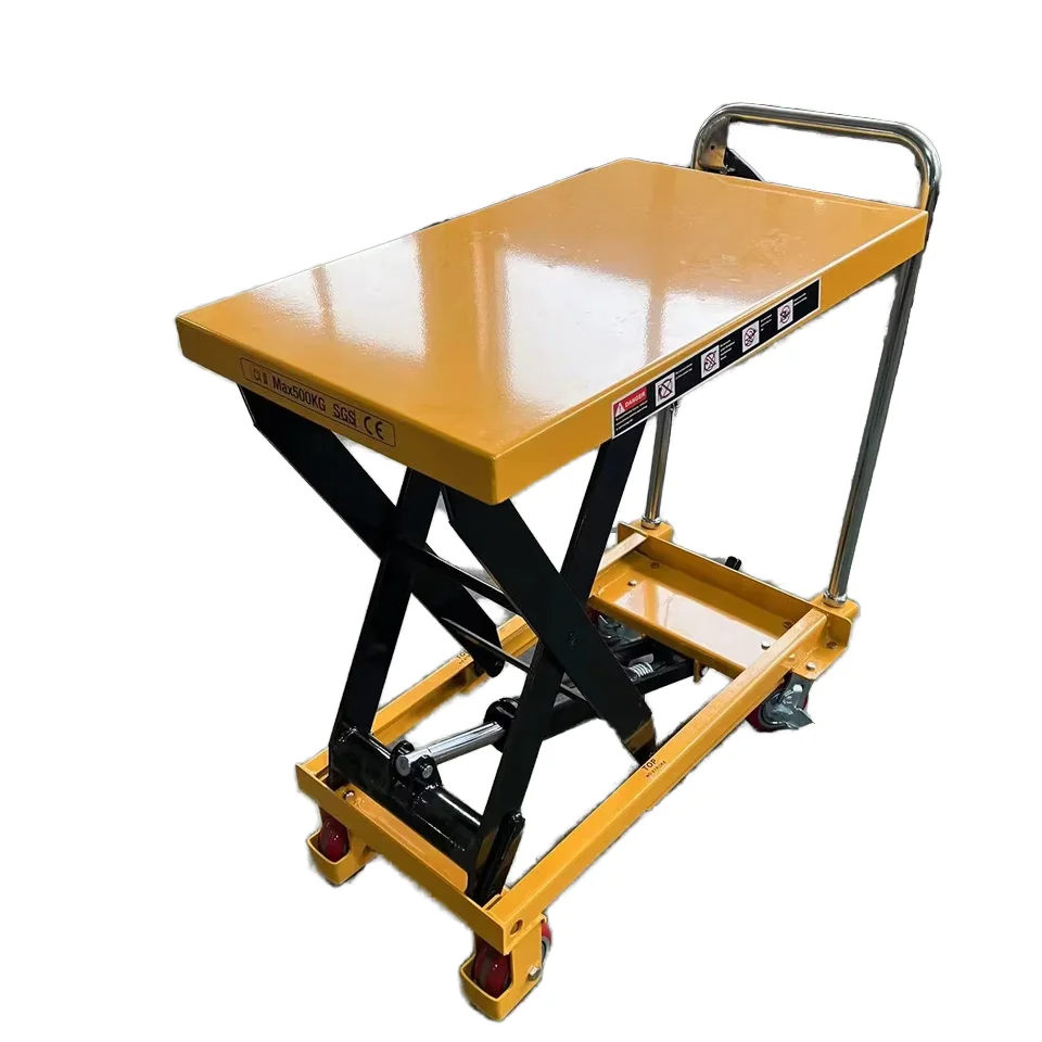 

500 KG 0.9M Manual Scissor Table Lift Hydraulic Manual Handling Lifter