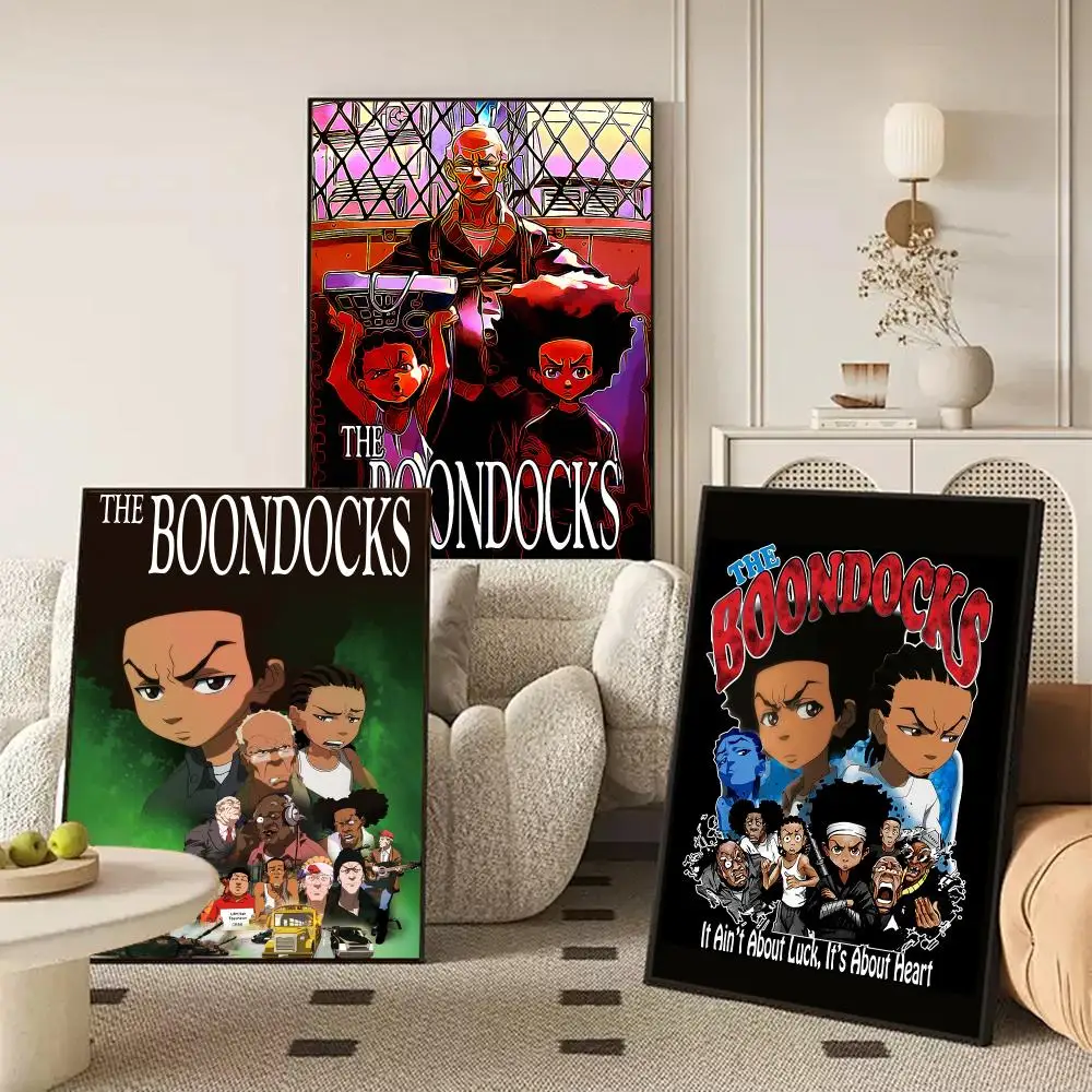 Anime T-The B-Boondocks Poster Self-adhesive Art Waterproof Paper Sticker Coffee House Wall Decor