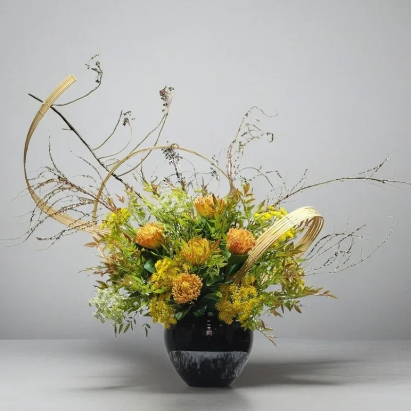 Green plant decoration, entrance tabletop table, hotel front desk lobby simulation flower ornament