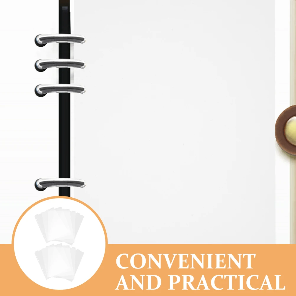 

Removable Notebook Dividers 10 Sheets A5 Size 6 Holes Transparent PVC Binder Office Supplies Classification Tabs Separators