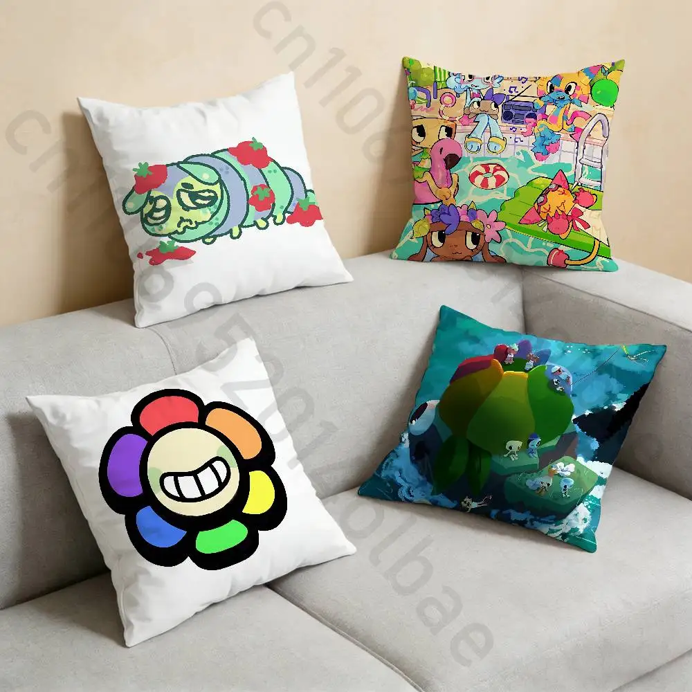 

D-Dandys World Pillow Case Anti-dustmite Pillowcase Invisible zipper silky short plush Sofa cushion cover