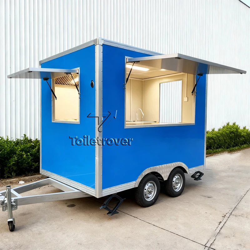 

Street Outdoor Food Truck Pizza Trailer Food Track Coffe Ice Cream Mobile Falafel Food Trailer with Full Kitchen Equipment