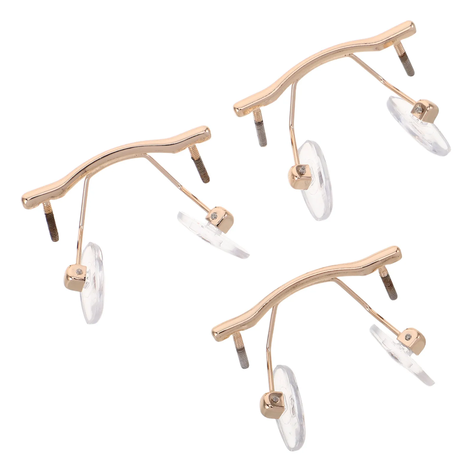 3Pcs Nose Bridge for Glasses Universal Rimless Metal Frameless Spectacle Support Holder Nose Pads Replacement Kit