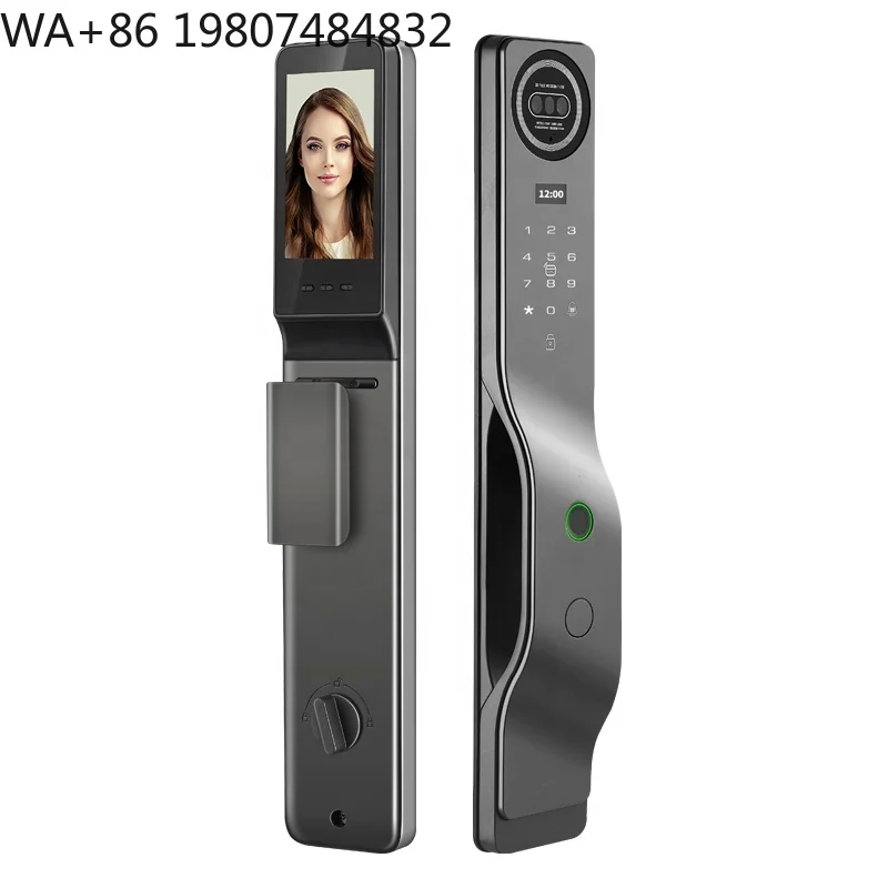 Automatic Biometric Smart Security Lock 3D Face Recognition WiFi Visual Cat Eye Fingerprint Password Keyless Entry Lock