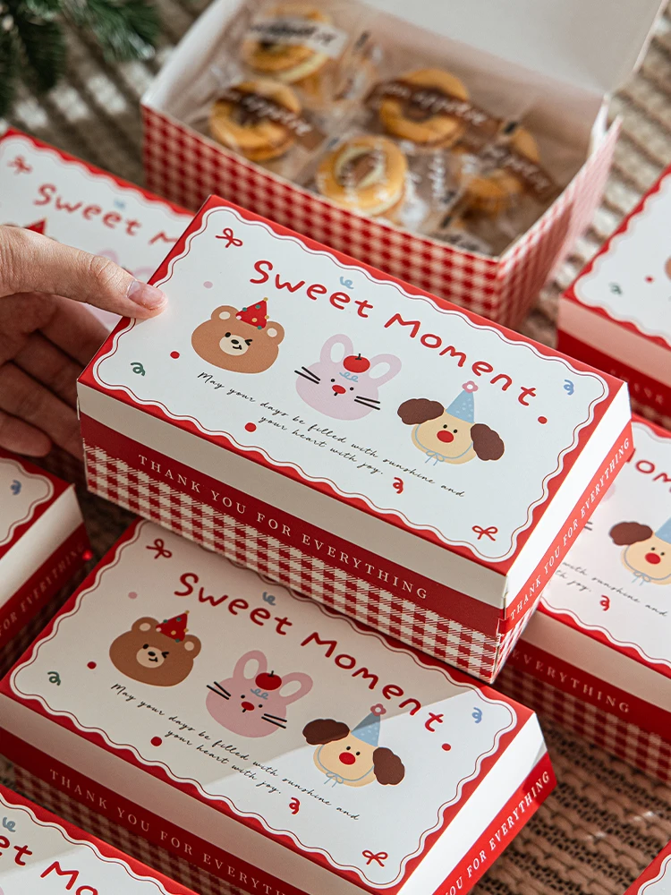 Cisas Cookie Baking Supplies Candy Paaging Box Snowflake Sna Emp Box Gift Bag Baking Paper Kitchen Cooking Tools