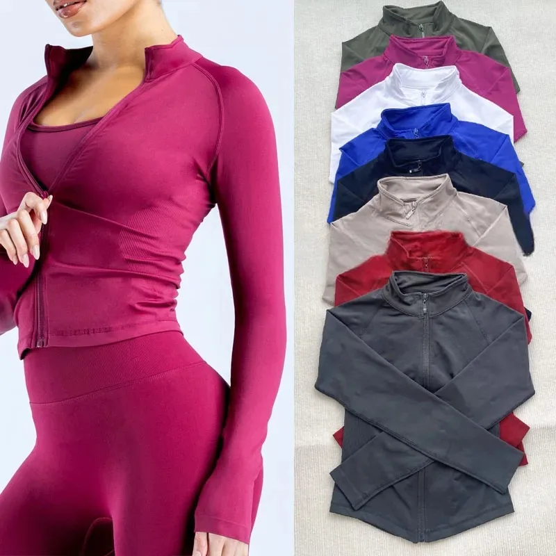 DFYIVE  Zippy Sport Jacket Coat Women Yoga Gym Workout Training Activewear Sweatshirt Tops Jogging R