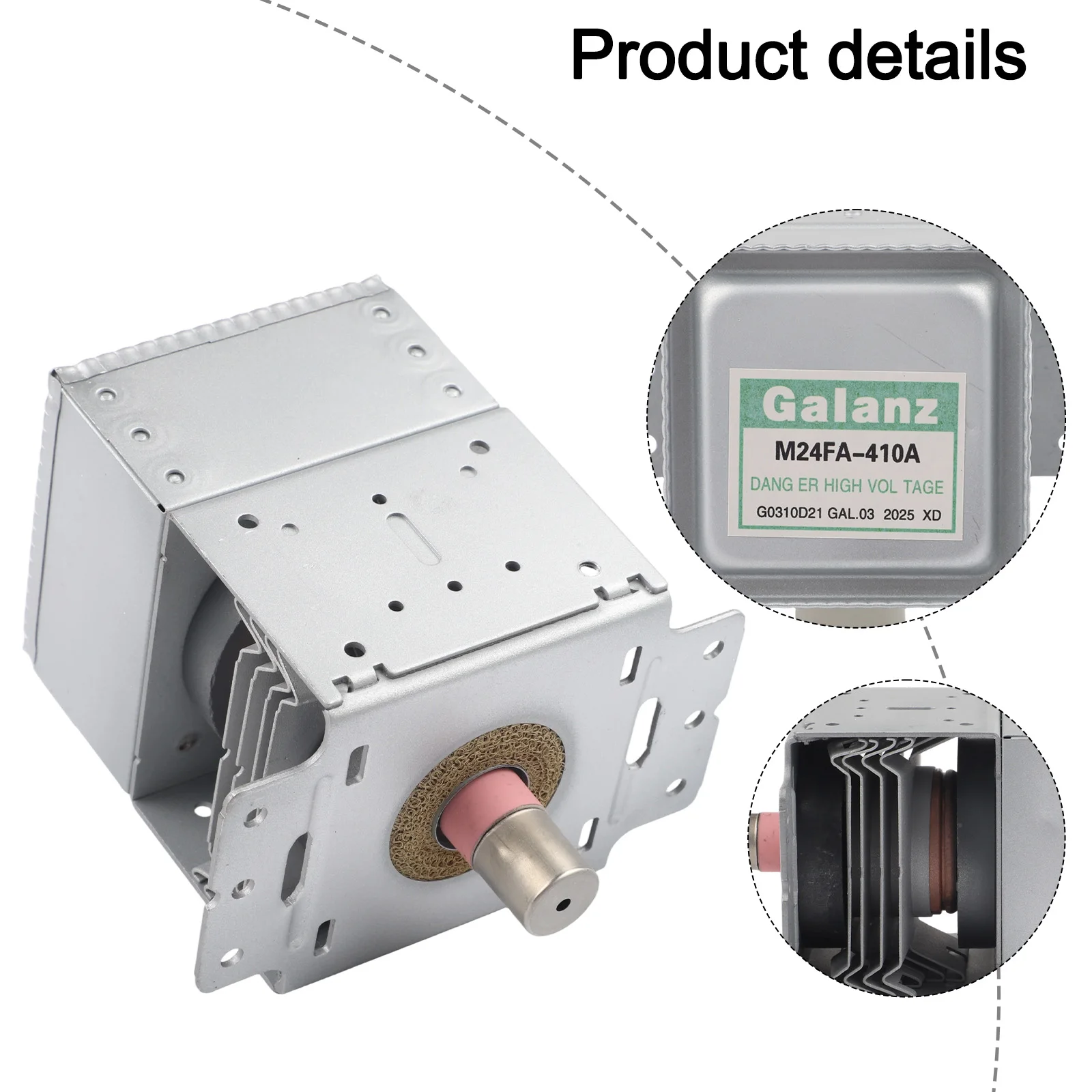 

Magnetic Control Oven Parts M24FB-410A Magnetron Upgrade Microwave Oven 9.5cm 3.5cm Mounting Hole Size 9.5cm 3.5cm