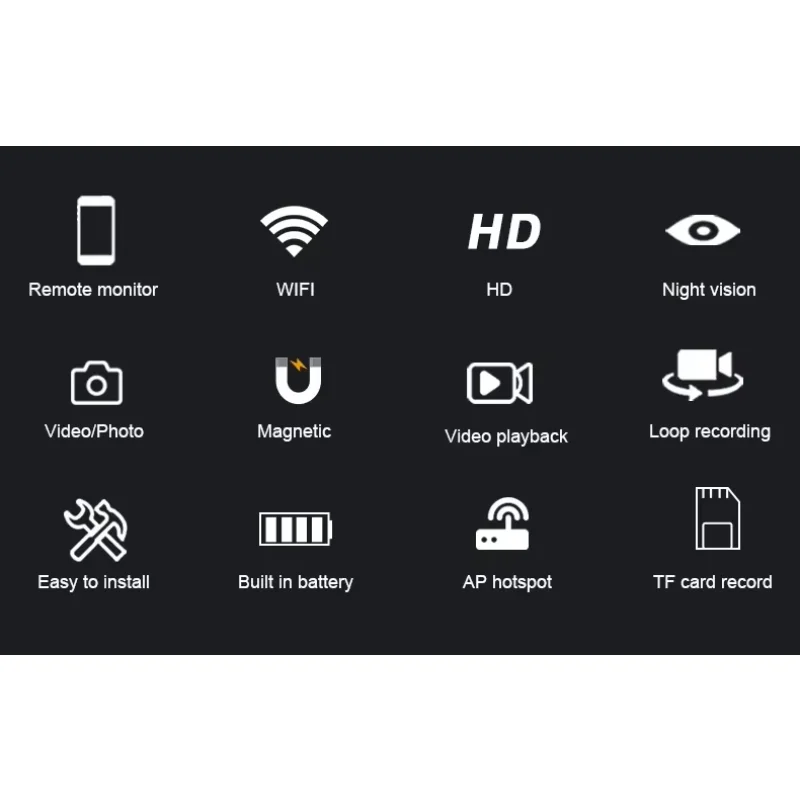 New WD15A Wifi 1080P HD Mini Camera Magnetic Home Surveillance Camcorder Night Vision Wireless IP Remote Monitor Outdoor Cameras