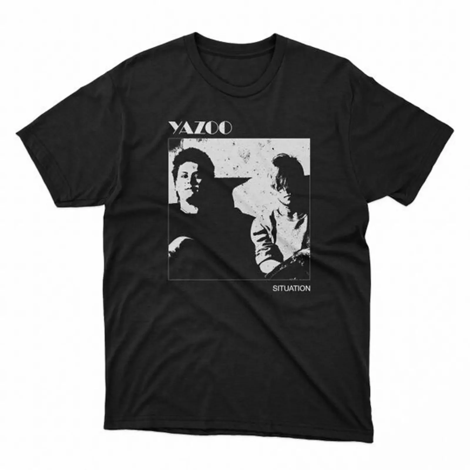 Yazoo T Shirt Situation 80s  Black All Size AR1363 vintage Washed streetwear Casual Slightly fashion Top For Everyday Wear
