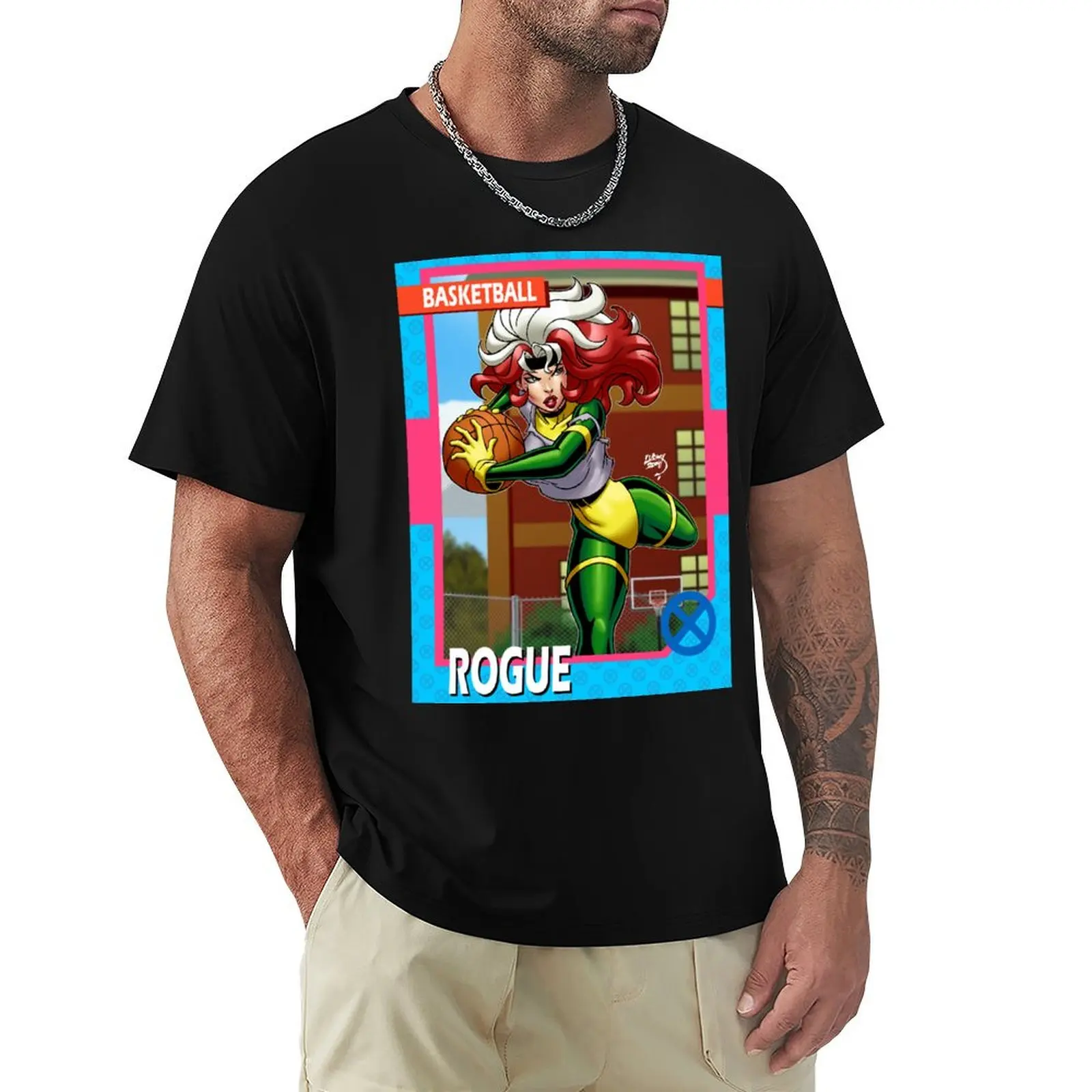 

Rog97 Basketball Card T-Shirt aesthetic clothes Personalized t-shirt anime cotton man t-shirts black t-shirts for men
