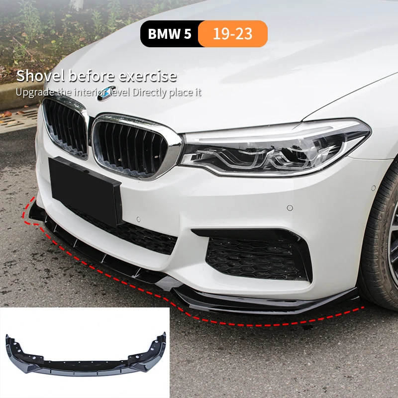 

For BMW 5 Series G30 G31 520i 530i 540i M-Sport 2019-2023 Car Front Bumper Lip Spoiler Splitter Diffuser Bodykits Tuning Black