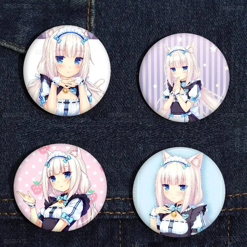 GAME-N-Nekopara-V-Vanilla Cute Series Pins Funny Badge Interesting Cartoon Animals Brooches Backpack Clothes Gift Accessory