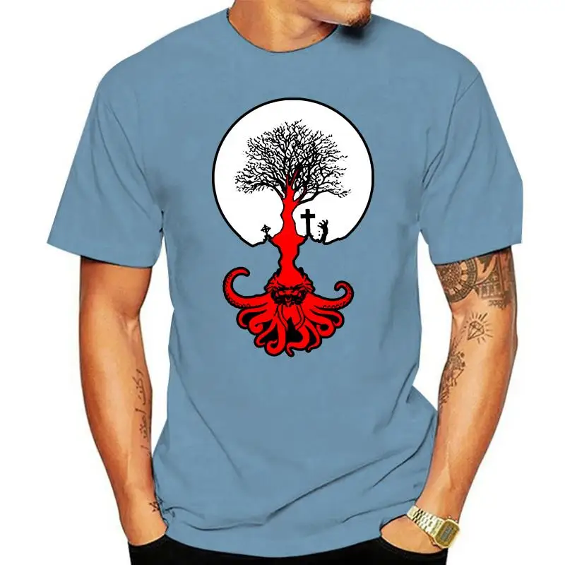 Cthulhu Is Everywhere- H P Lovecraft Inspired Demonic Men'S T-Shirt Big Tall Tee Shirt