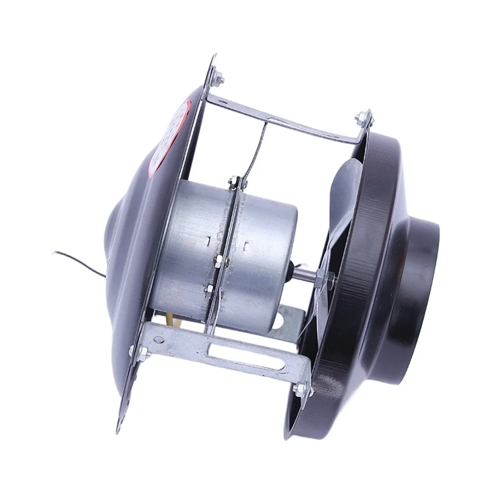 Home Chimney Draft Fan 100V Input Steel Construction 25 25 25cm Black Induced Draft Fan for Airflow Optimization
